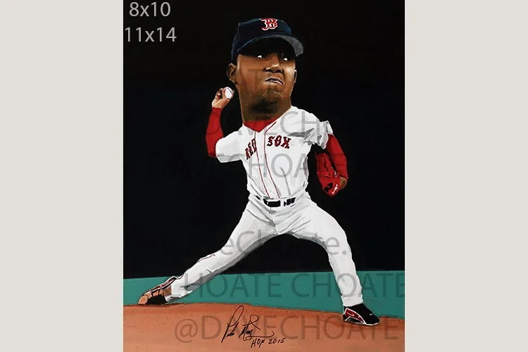 Pedro Martinez, Boston Red Sox Art Photo Print from an original acrylic painting