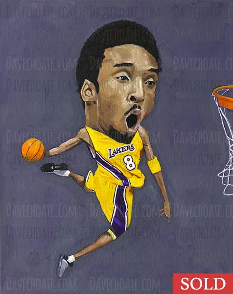 Kobe Bryant, Los Angeles Lakers. Measures 16x20