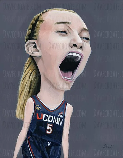 Paige Bueckers, University of Connecticut. Measures 11x14