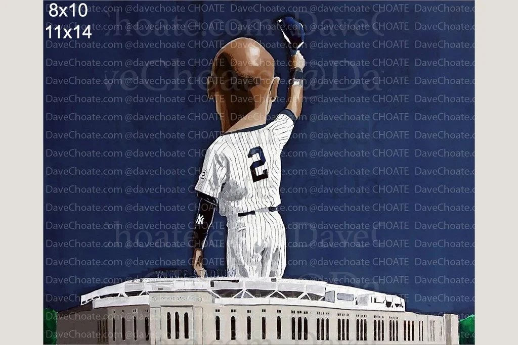 Derek Jeter, New York Yankees Baseball Art Photo Print from an Original Acrylic Painting