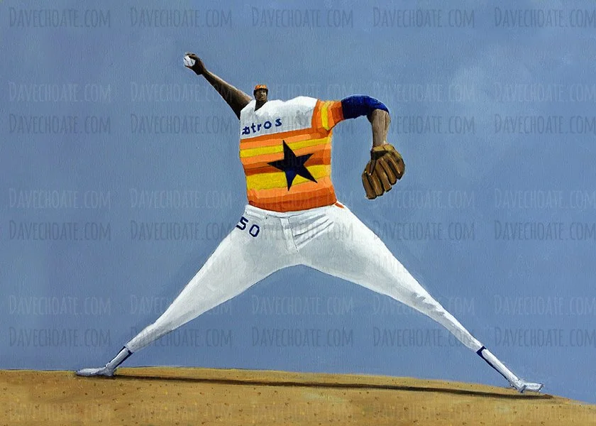 J.R. Richard, Houston Astros. Measures 20x30