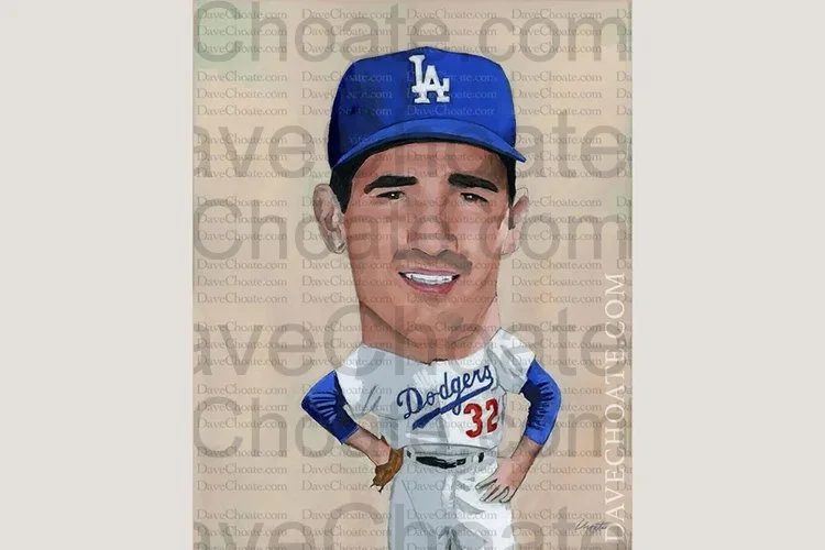Sandy Koufax, Los Angeles Dodgers Original Acrylic Painting 16X20