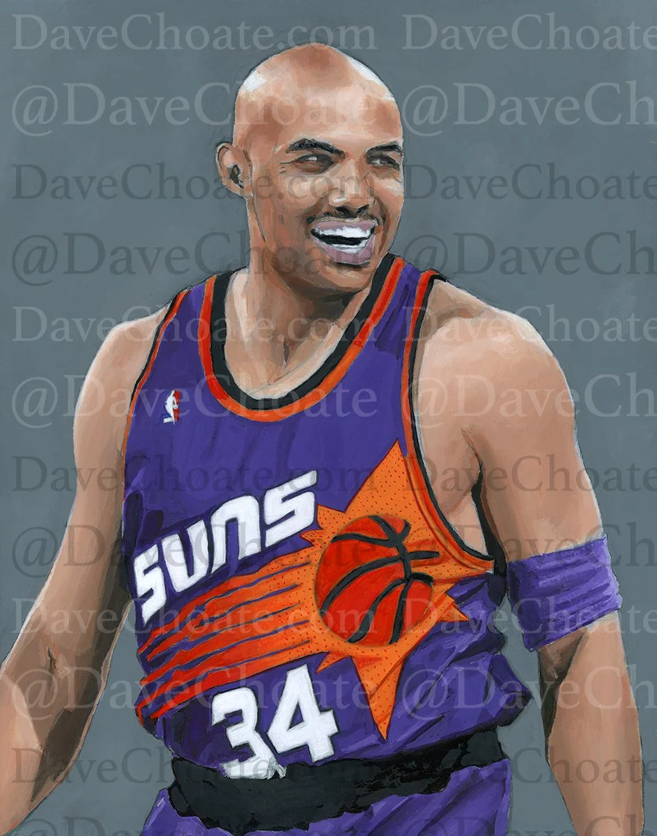 Charles Barkley, Phoenix Suns Art Photo Print
