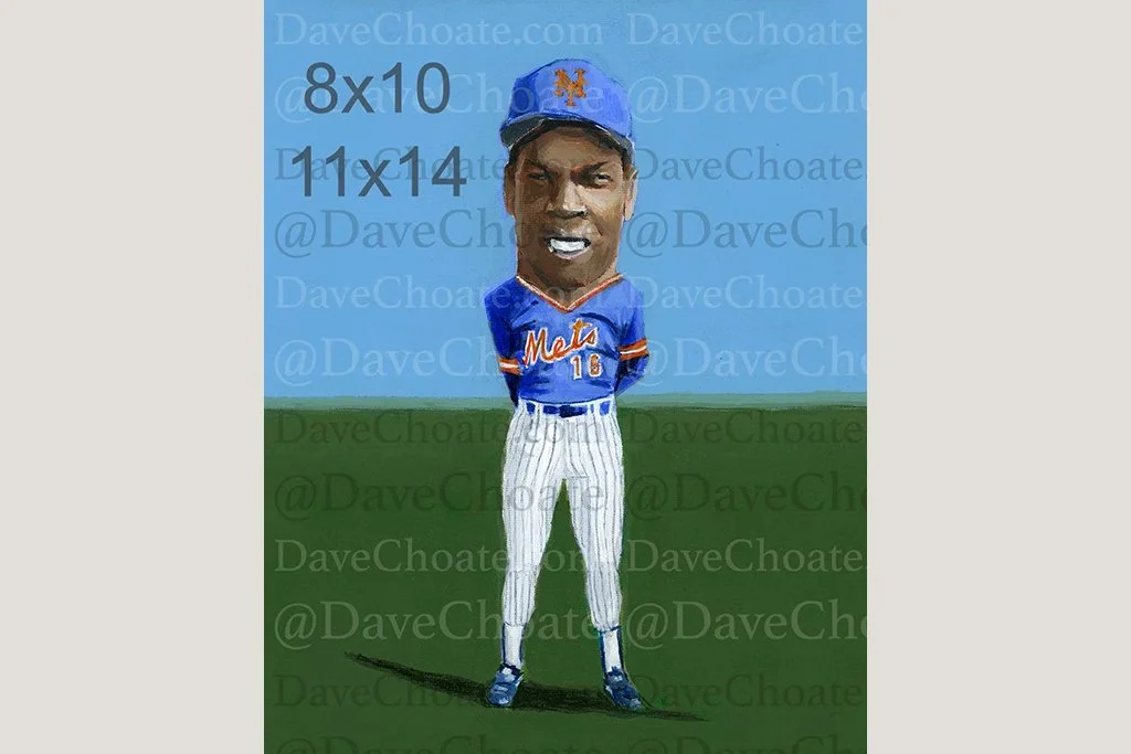 Dwight Doc Gooden, New York Mets Art Photo Print from an Original Acrylic Painting