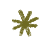 Estrella de color verde olivo sobre fondo negro