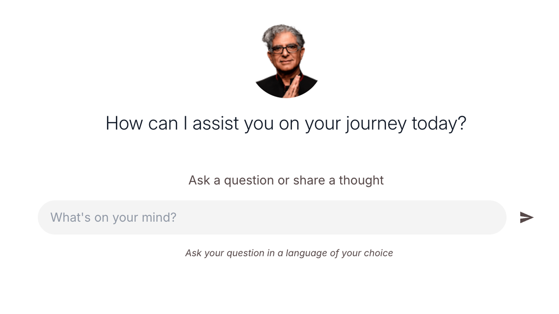 DeepakChopra.ai - Ask a question or share a thought