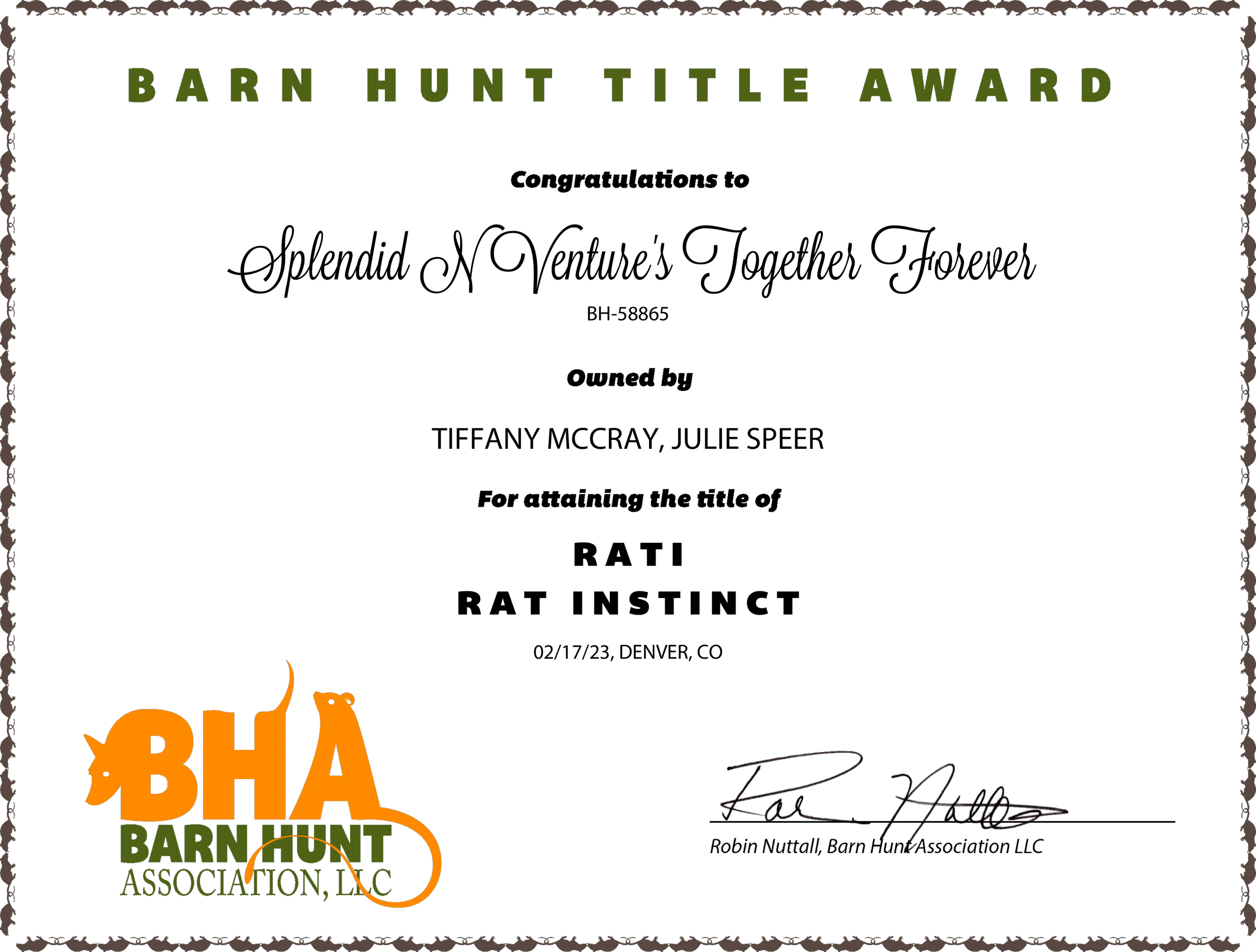 Henry_Splendid N Venture's Together Forever RATI Certificate.png