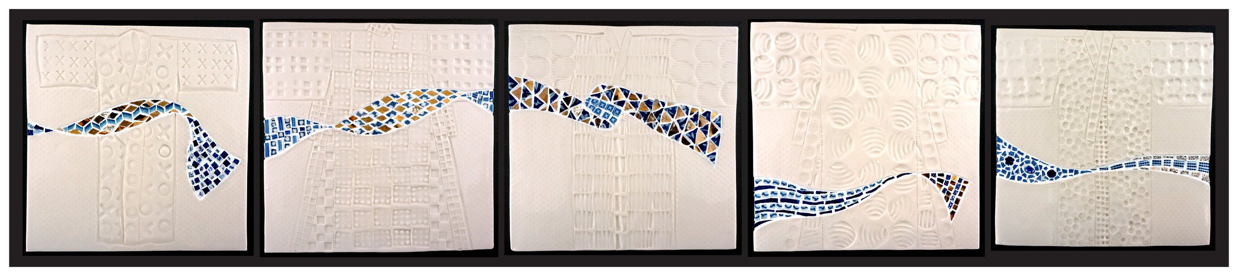 Porcelain and mosaic tiles