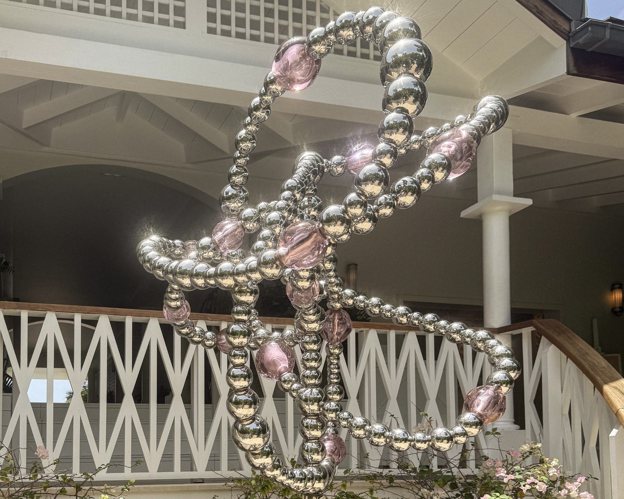 he Constellation of Pegasus, Jean-Michel Othoniel's glass bead sculpture in the gardens at Cheval Blanc St-Barth