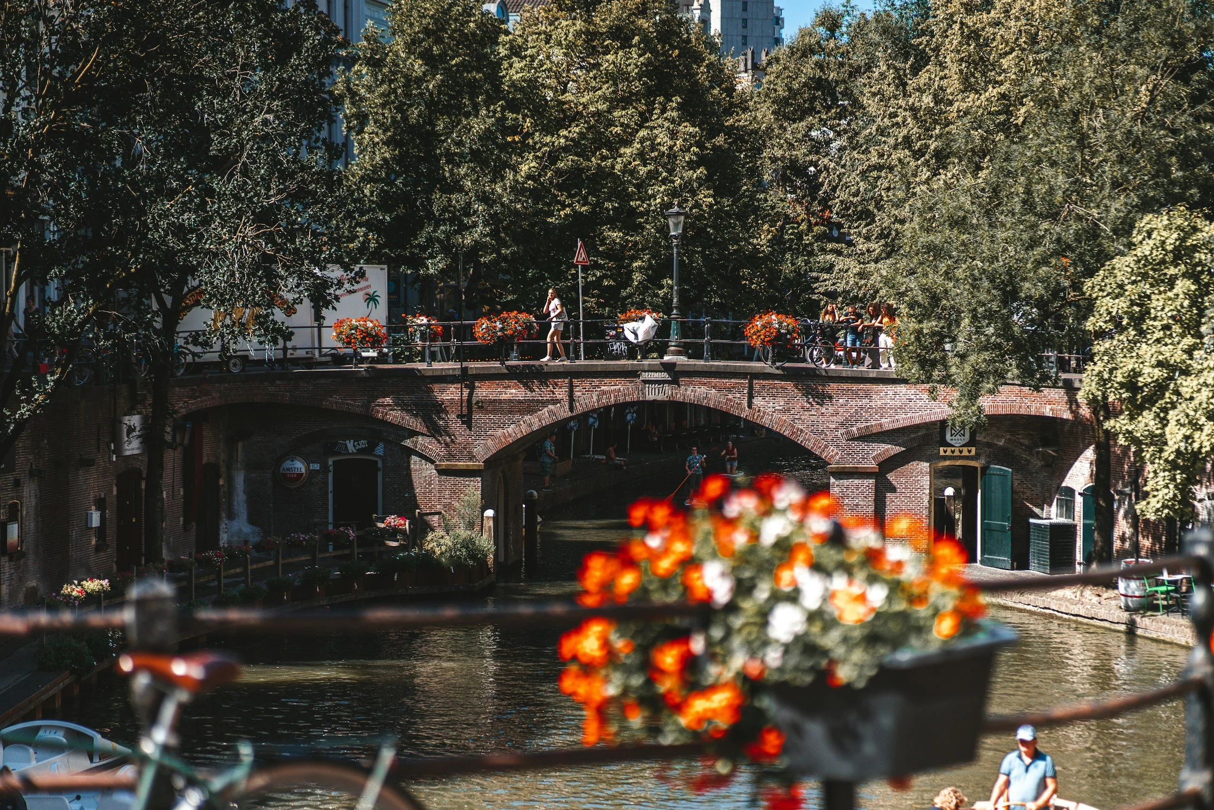 Canal and historic buildings in Haarlem, an easy day trip from Amsterdam