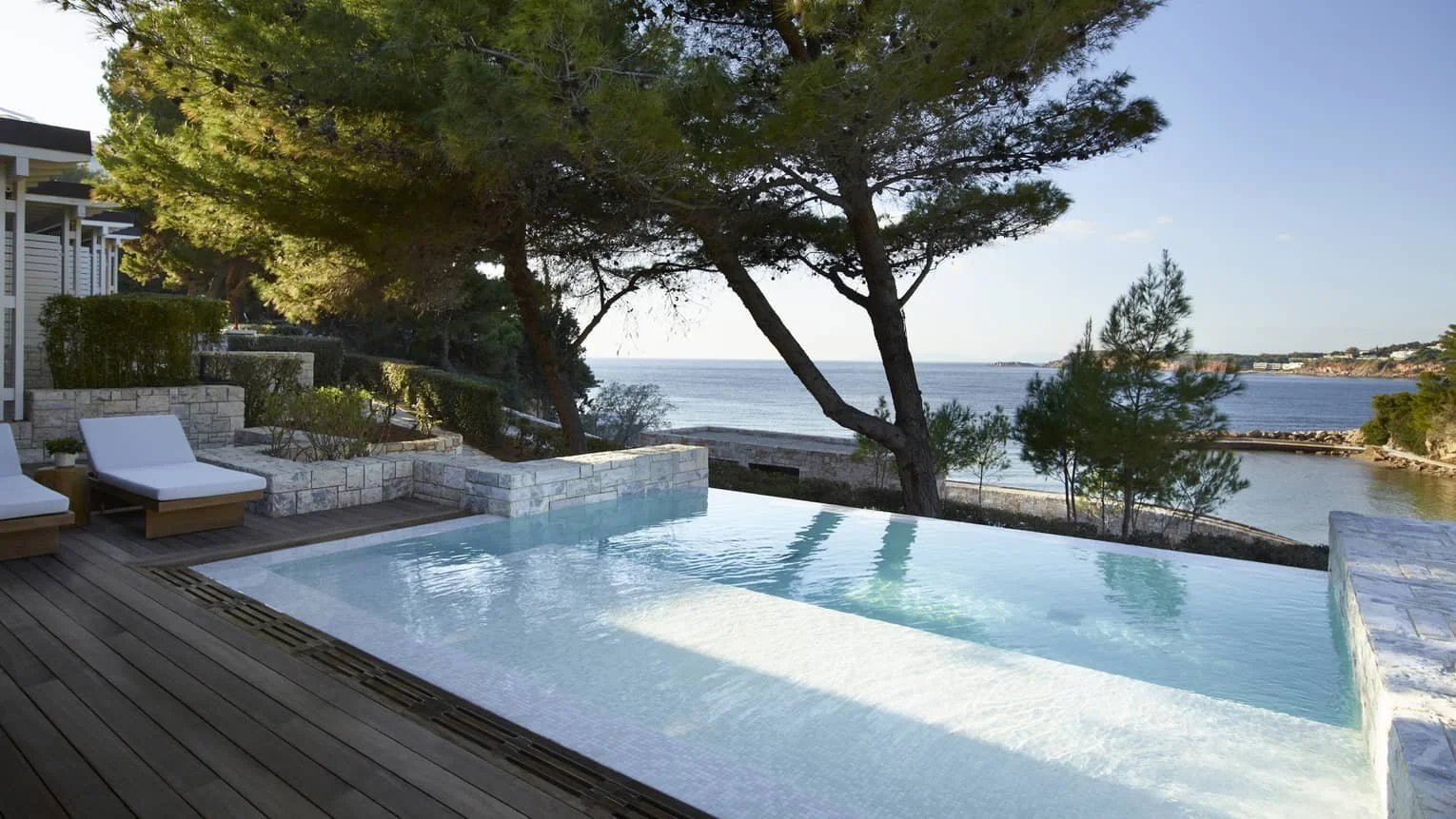 Private pool and terrace at a sea-view bungalow, Four Seasons Astir Palace Athens