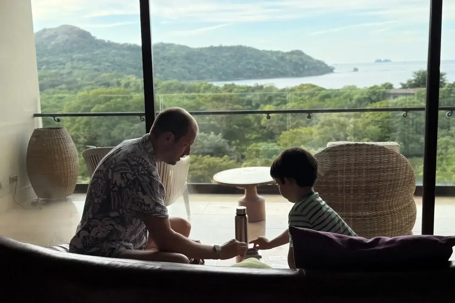 Spacious guest room interior and ocean-view balcony at W Costa Rica Reserva Conchal