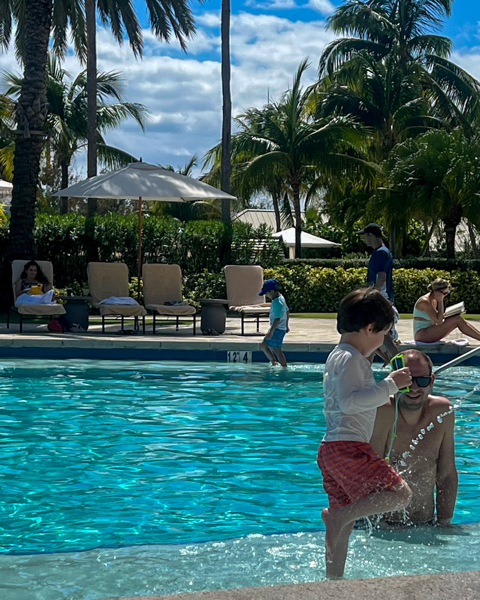 beautiful blue poool at the ritz grand cayman