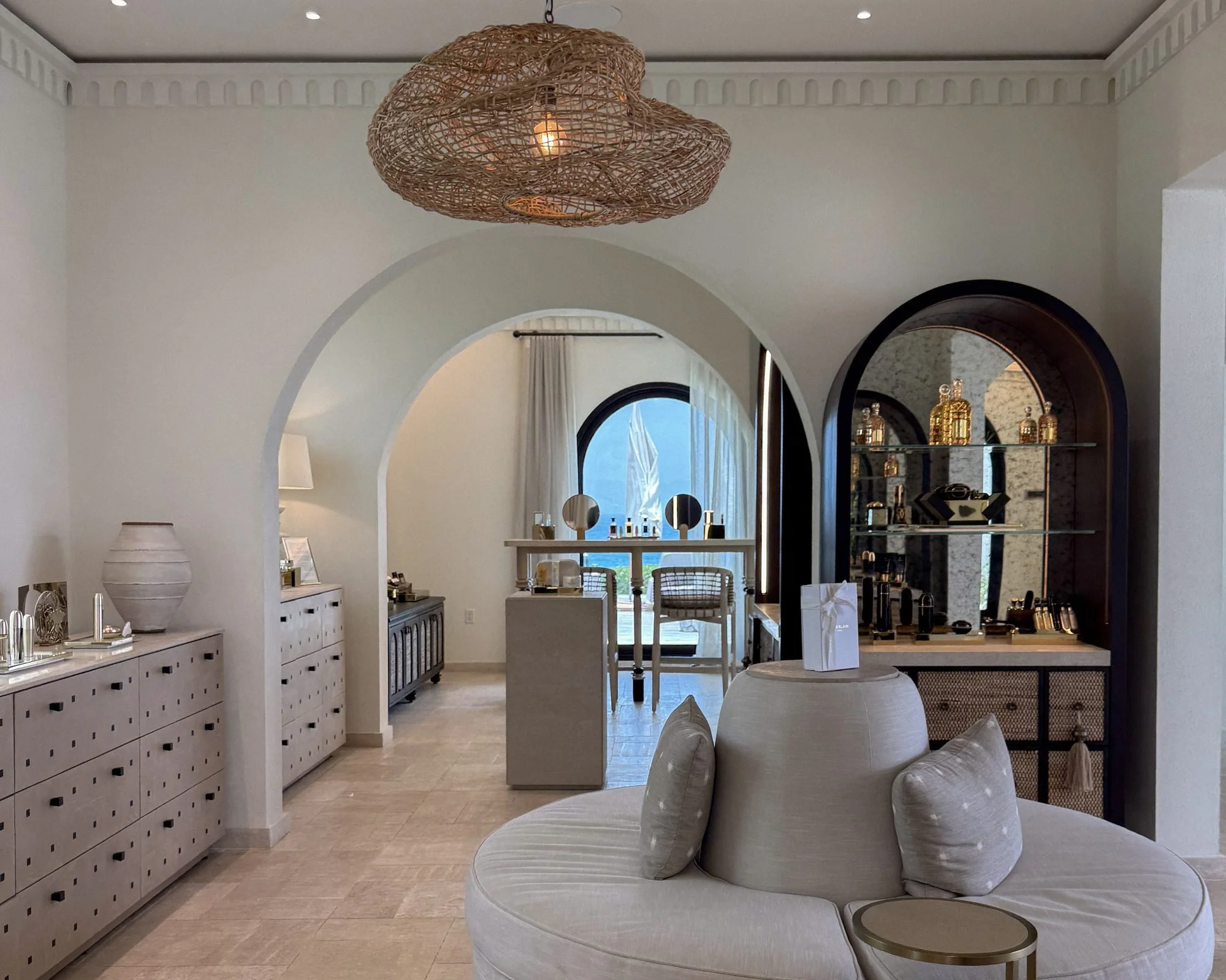 Guerlain Spa boutique and retail display area at Cap Juluca Anguilla