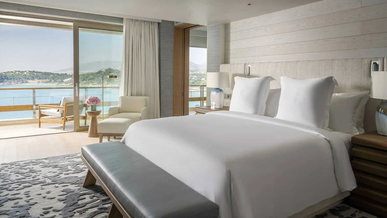 Sea-view room with balcony overlooking the Aegean at Four Seasons Astir Palace Athens