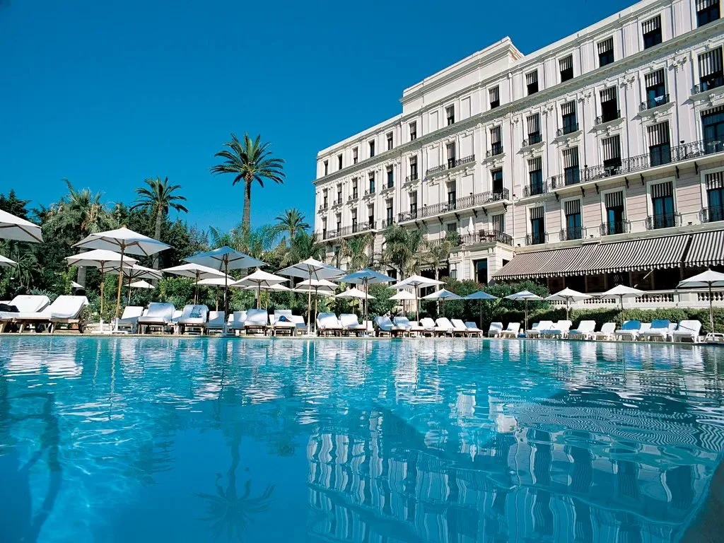 Heated outdoor pool below the 1904 facade at Royal-Riviera in Saint-Jean-Cap-Ferrat