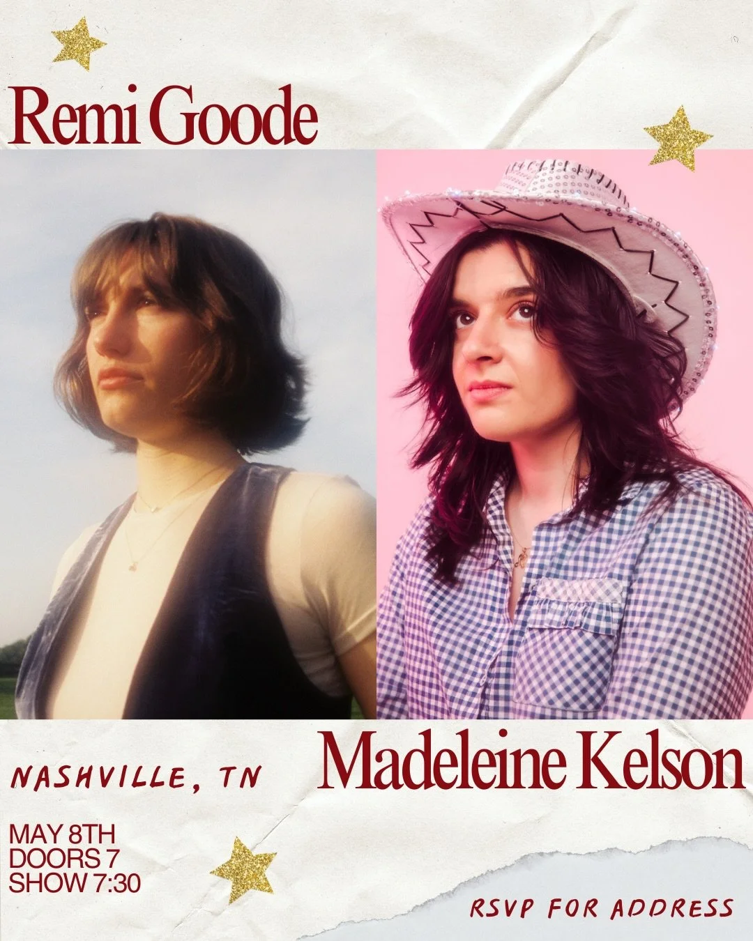 tour is going GREAT so far!!!! good thing the playing music part is so fun😃 and 4 weeks from today @madeleinekelson and I are doing one last co-bill when we make it back to Nashville!! it&rsquo;s a house show so please RSVP so we know you&rsquo;re c