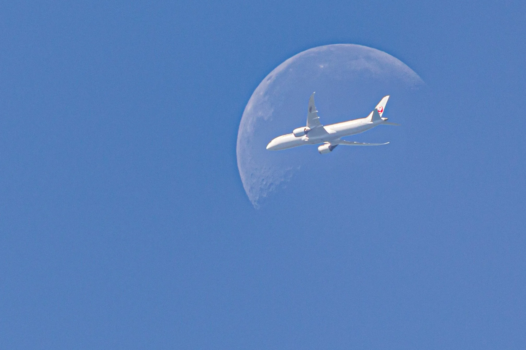 JAL 787 Moon