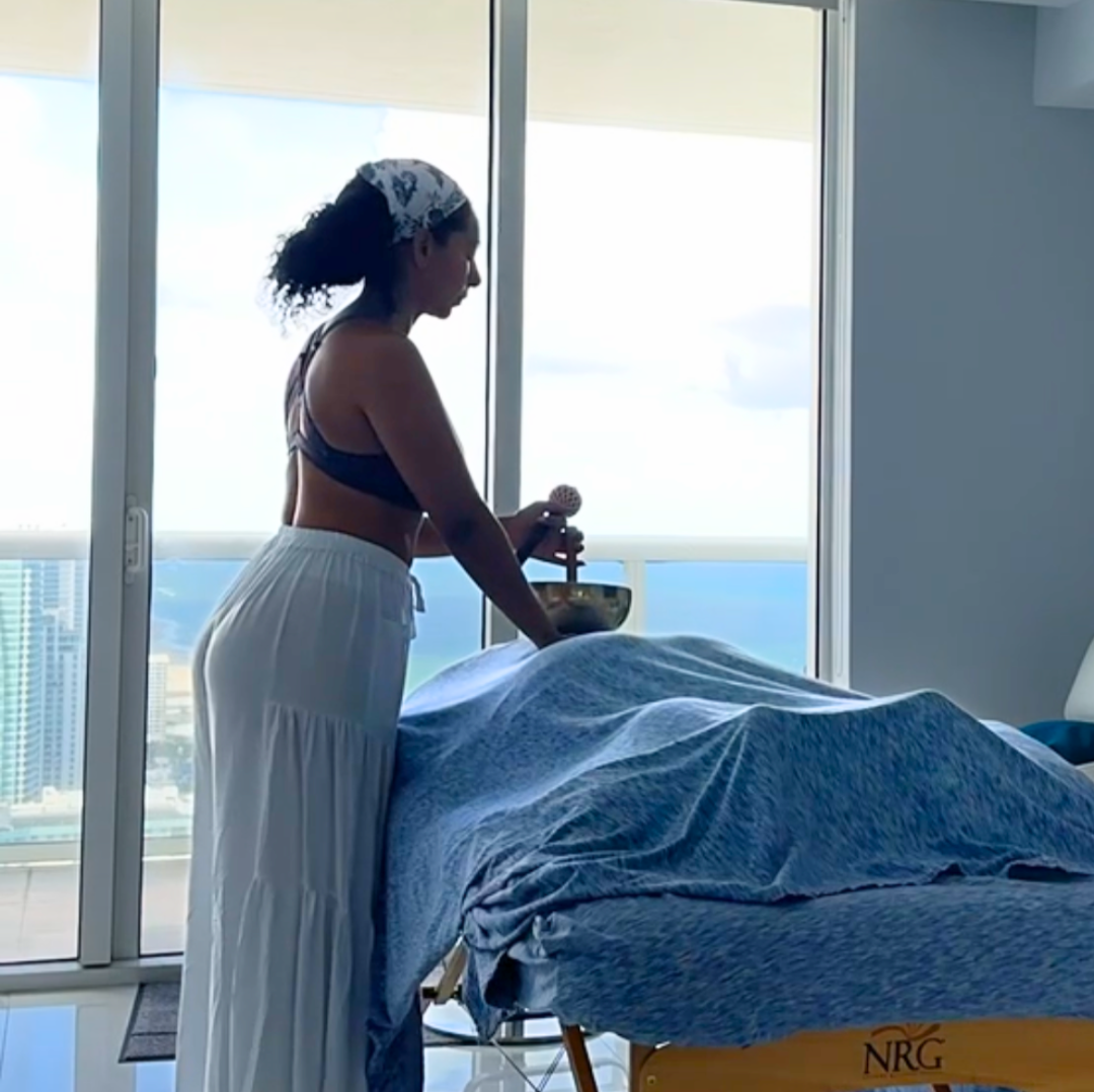 somatic sound healing session promoting nervous system relaxation