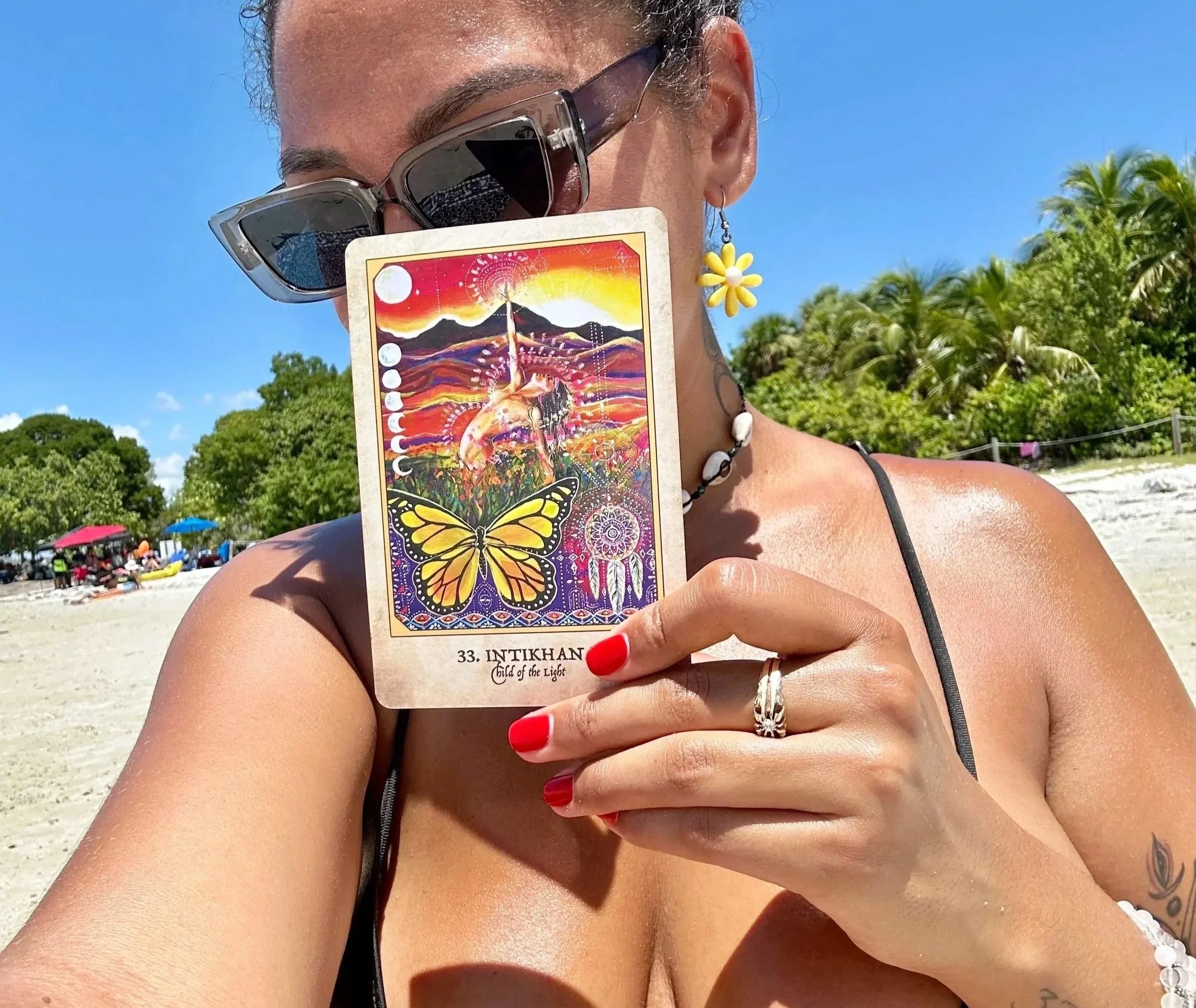 Intuitive card reading session with spiritual mentor
