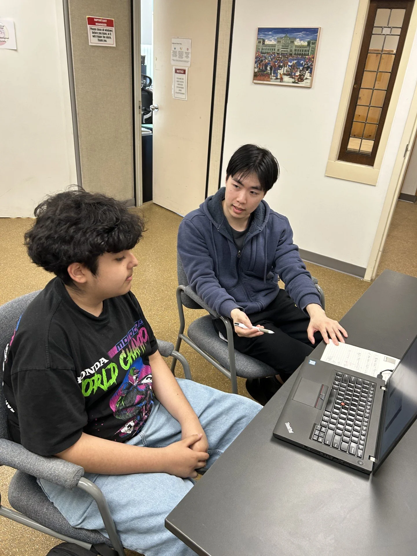 Kevin and tutor Roy