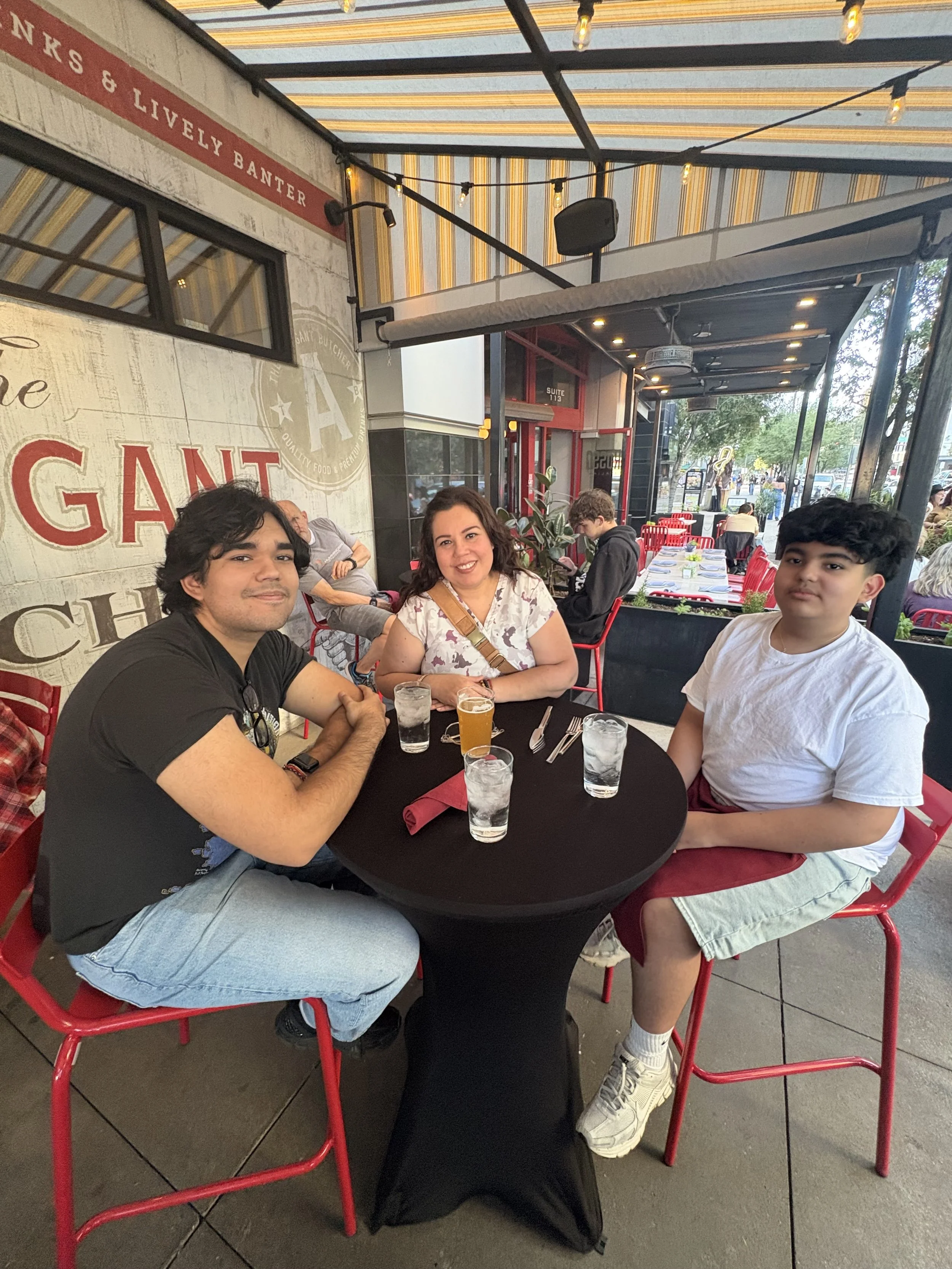 Ruth with her two sons, Sammy and Kevin