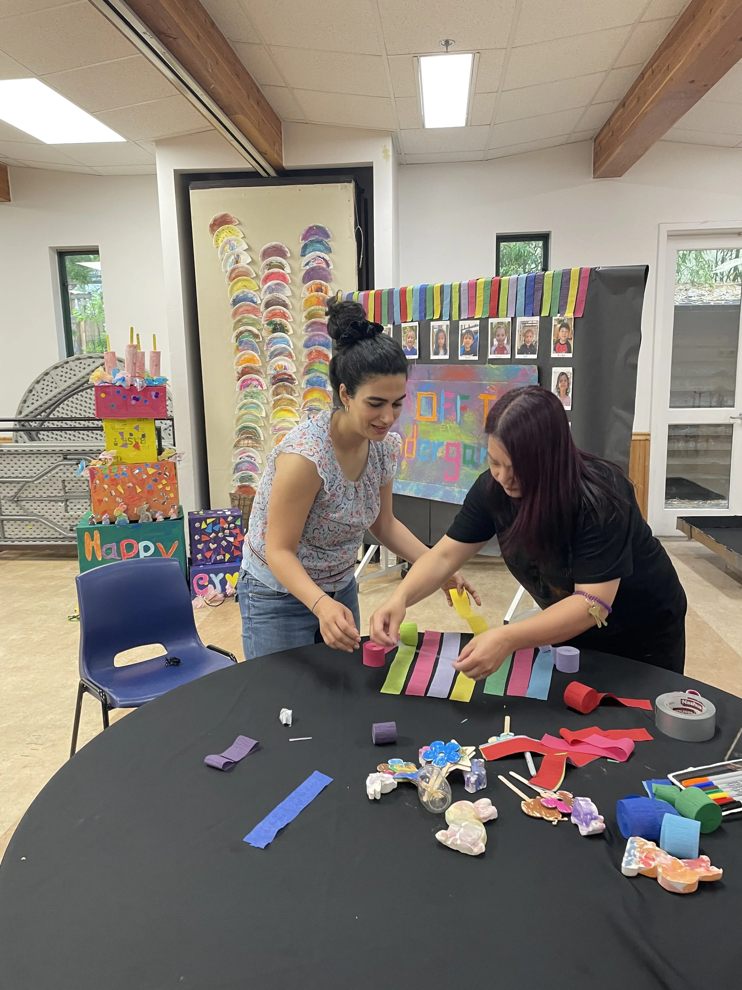 Wendy and Mojdeh during Preschool Summer Party