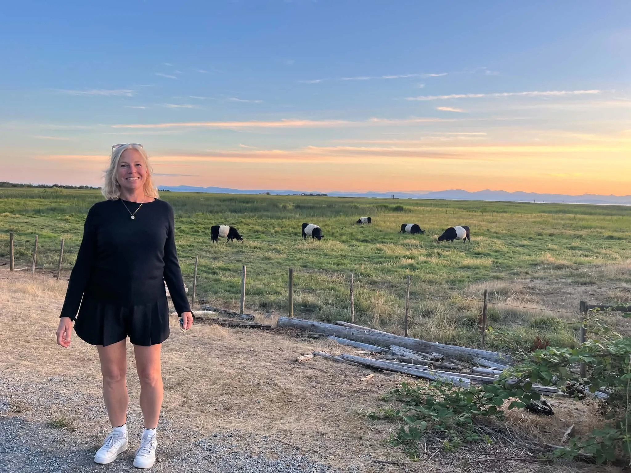 Kate and the beautiful sunset