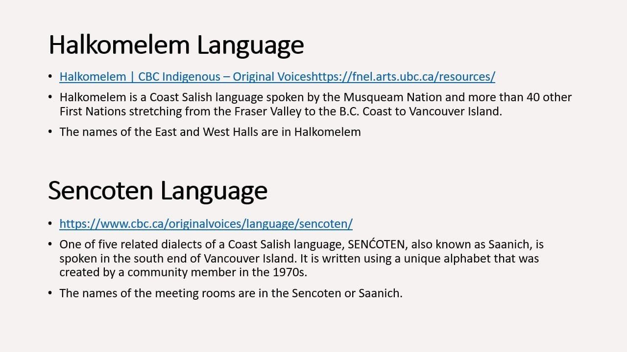 Halkomelem Language & Sencoten Language