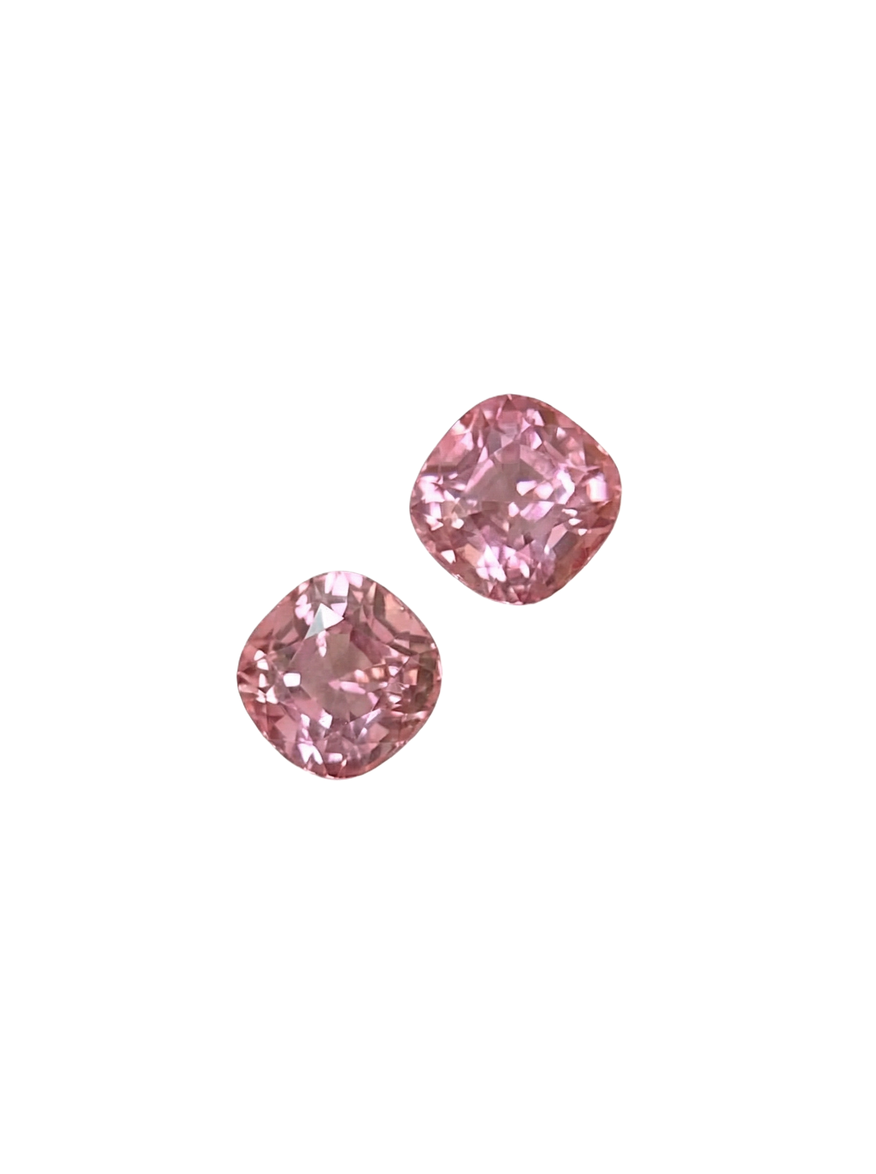 1.4cttw Cushion Pair of Pink Spinels