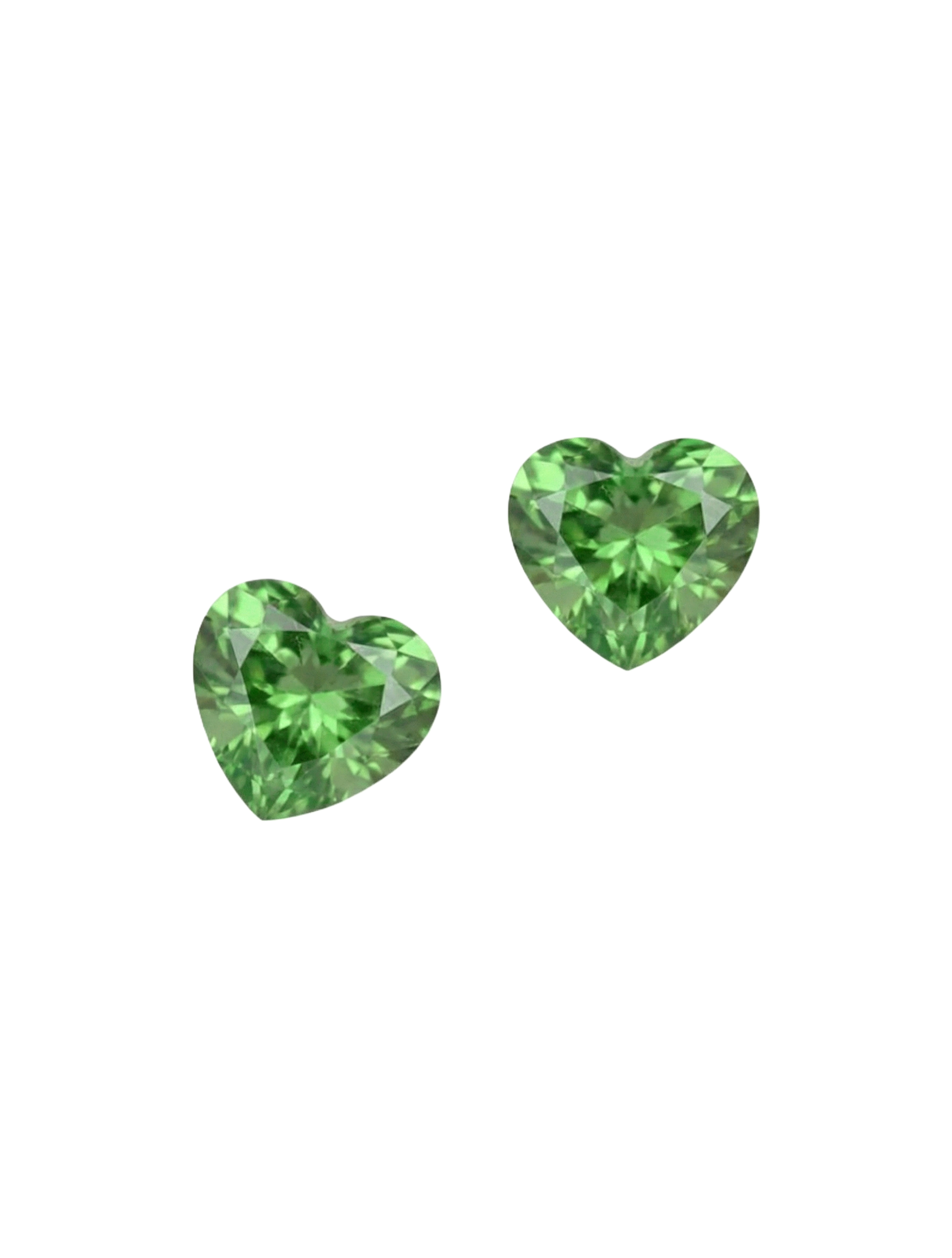 1.3cttw Heart Pair of Tsavorites