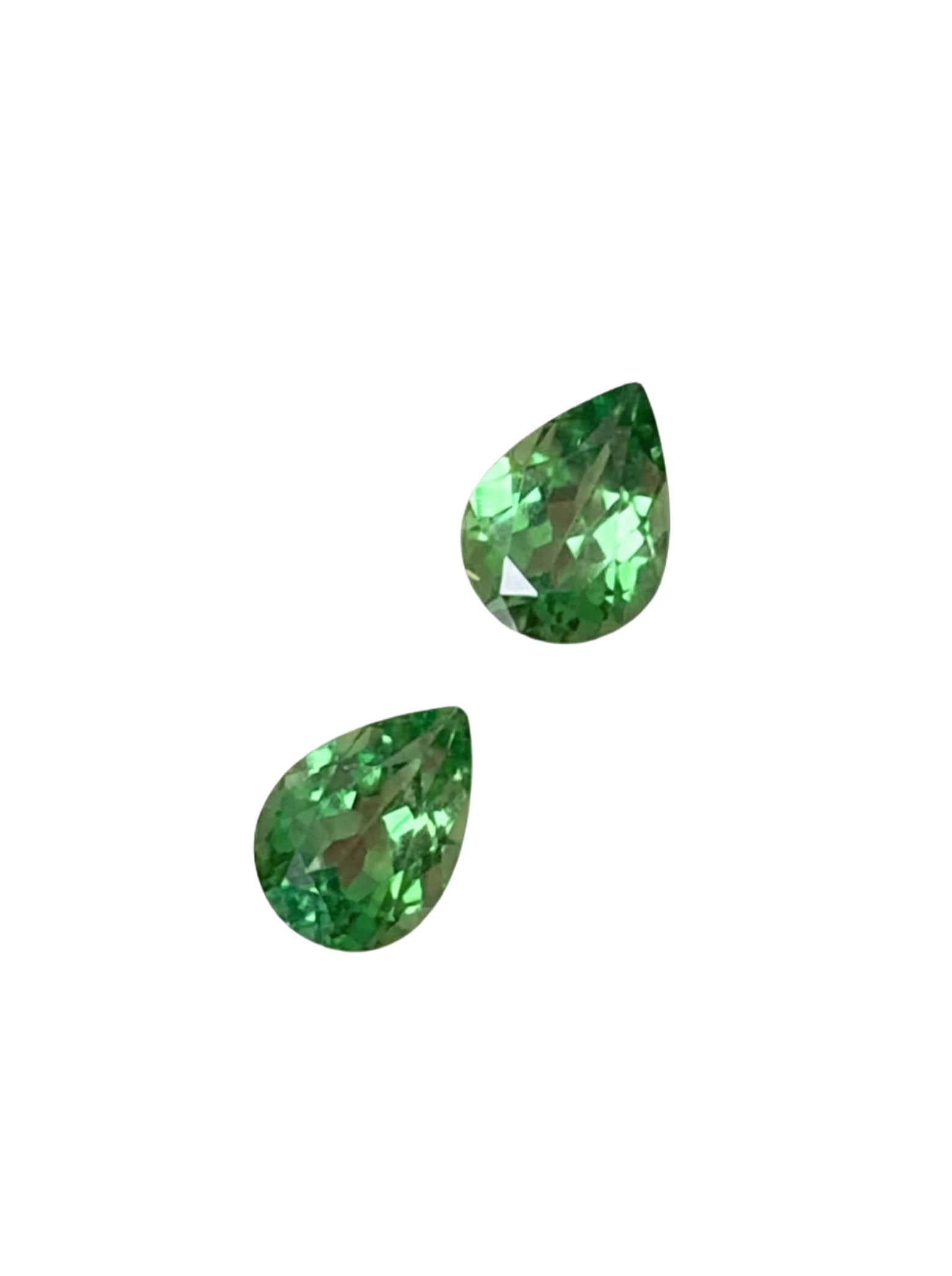 1.2cttw Pear-cut Pair of Tsavorites