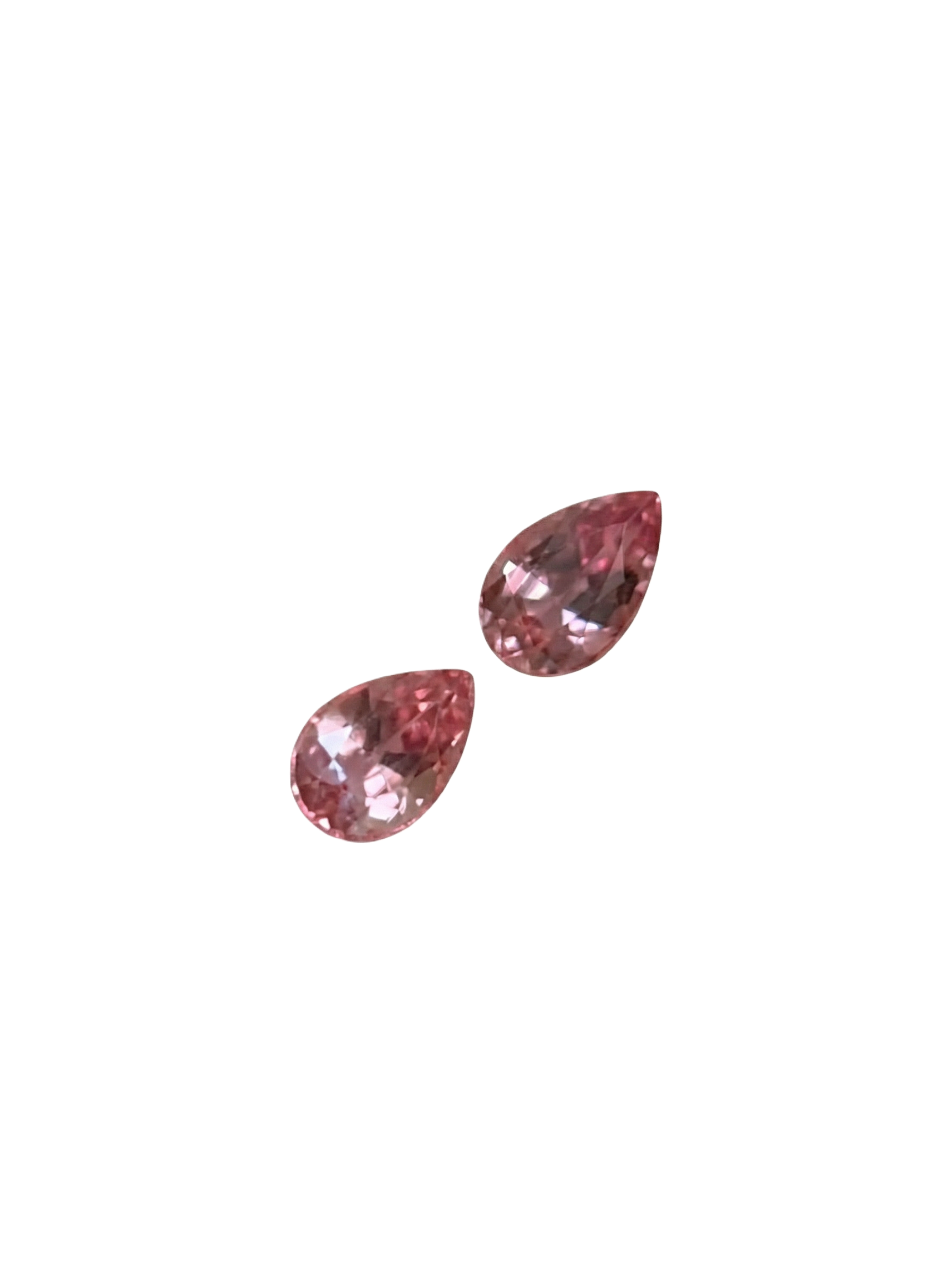 .97cttw Pear-cut Pair of Malaya Garnets