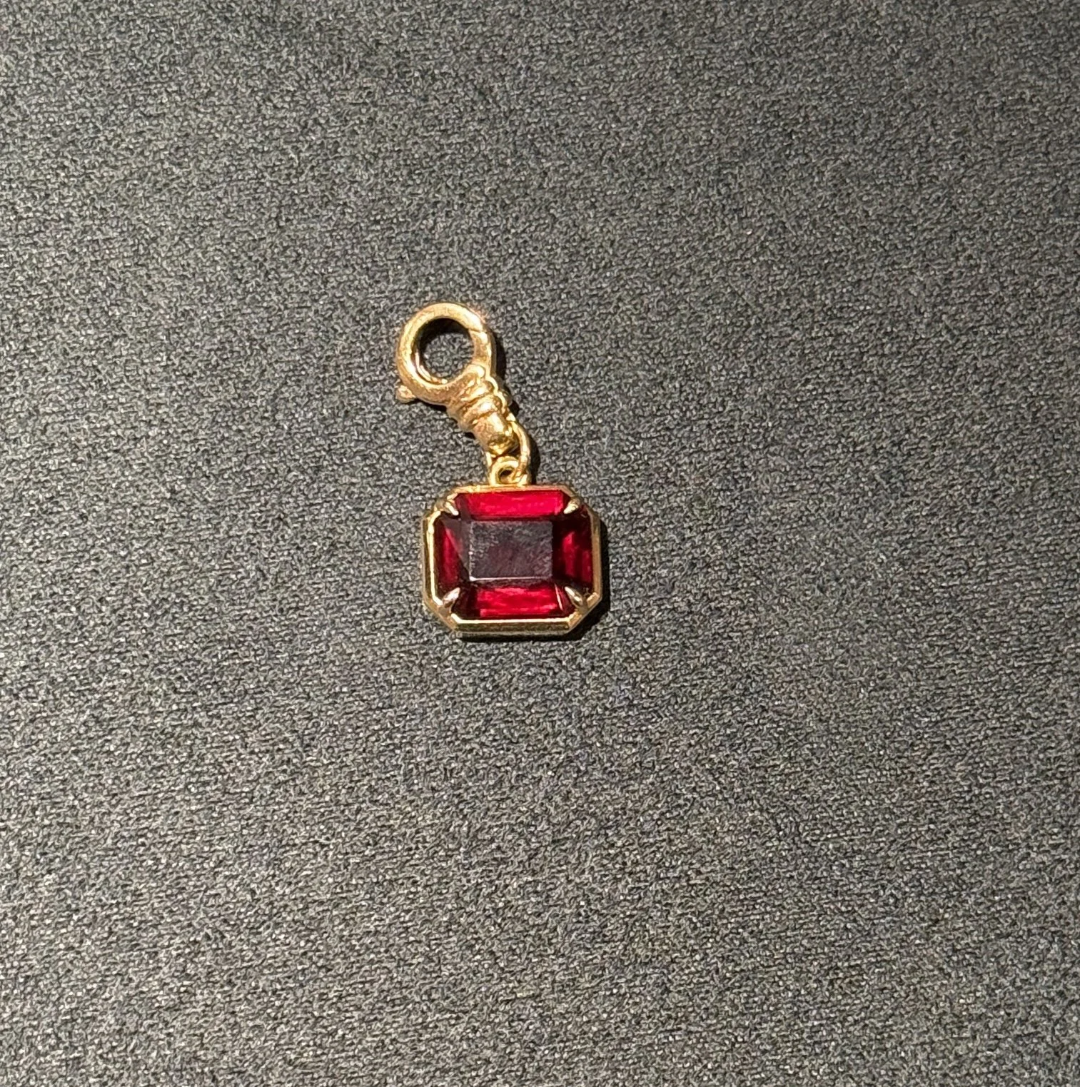 Garnet Chunky Bezel Pendant