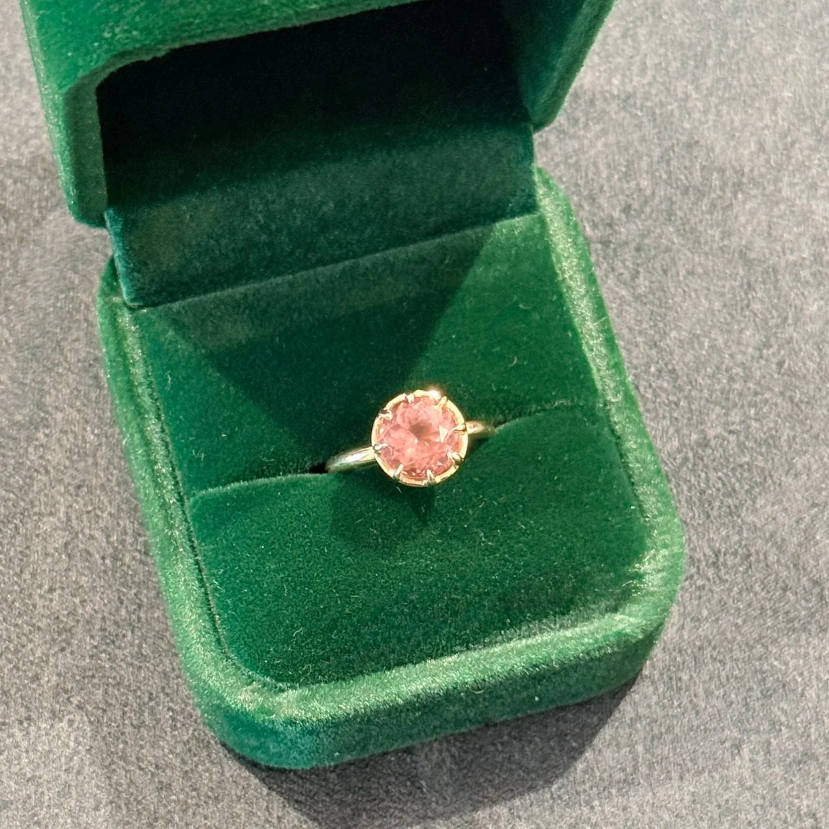 Pink Tourmaline Georgian Ring