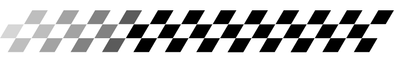 Close-up of a skateboard deck with a black and white geometric pattern.
