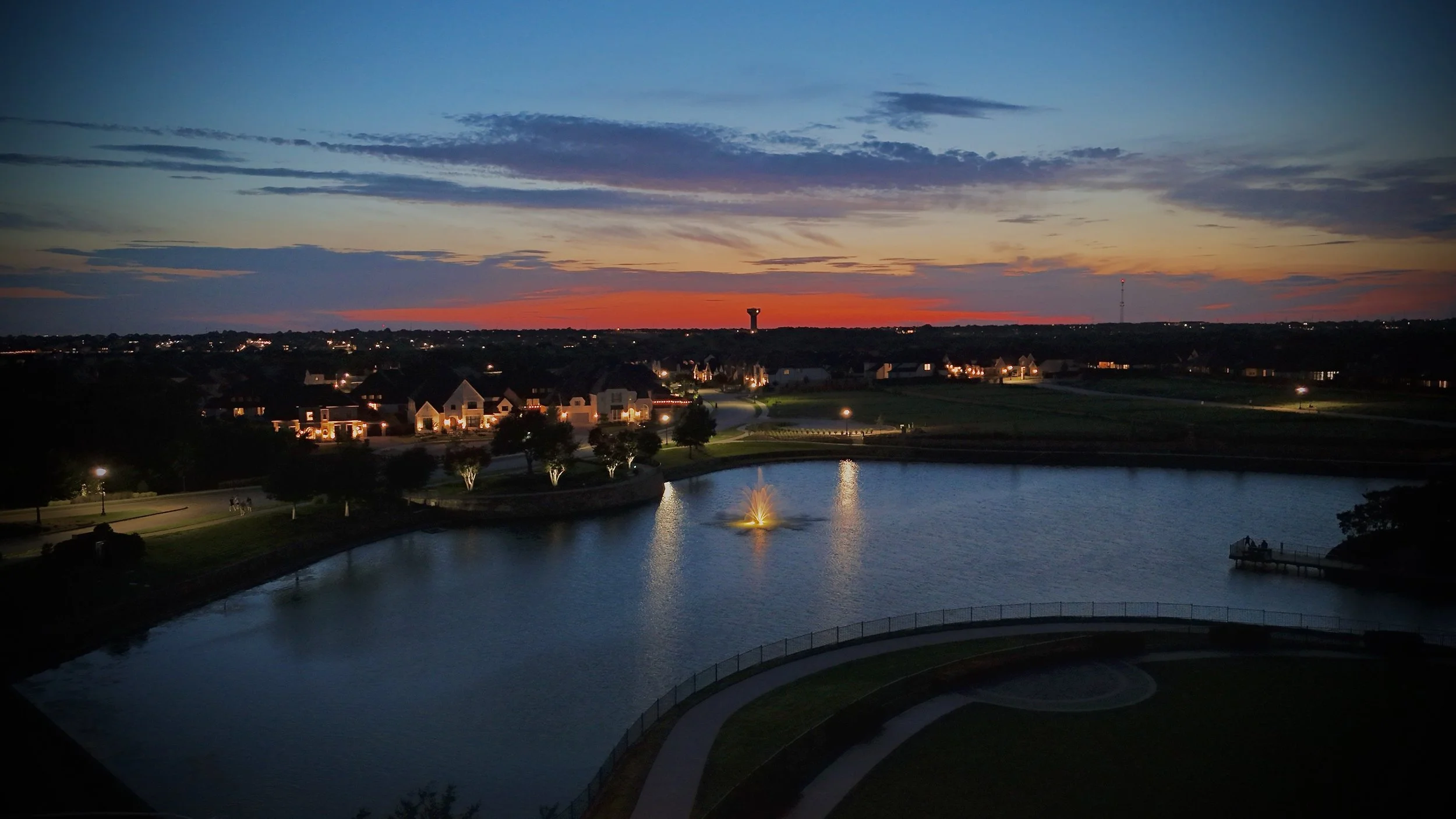 Aerial view of master planned community