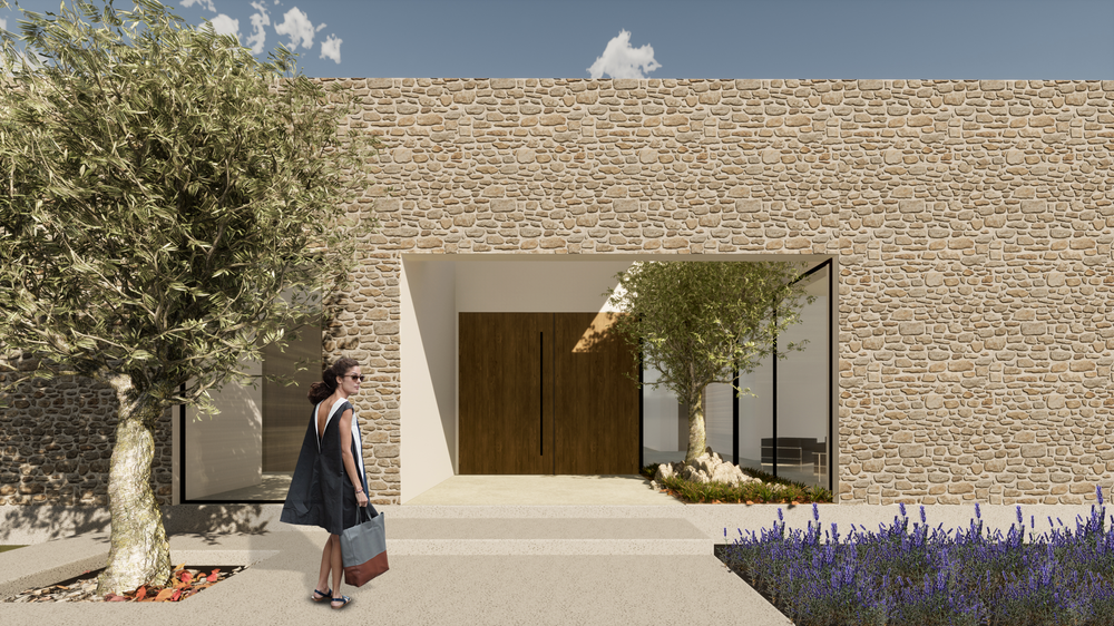 Villa Olio — ground-up single family home on an olive farm in Podgorica, Montenegro by Matter Architecture, currently in construction.