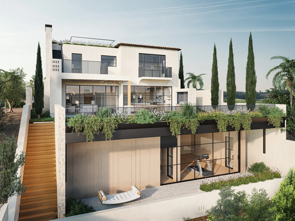 Mount Holyoke Rebuild — ground-up single family home in Pacific Palisades, Los Angeles by Matter Architecture, currently in construction.