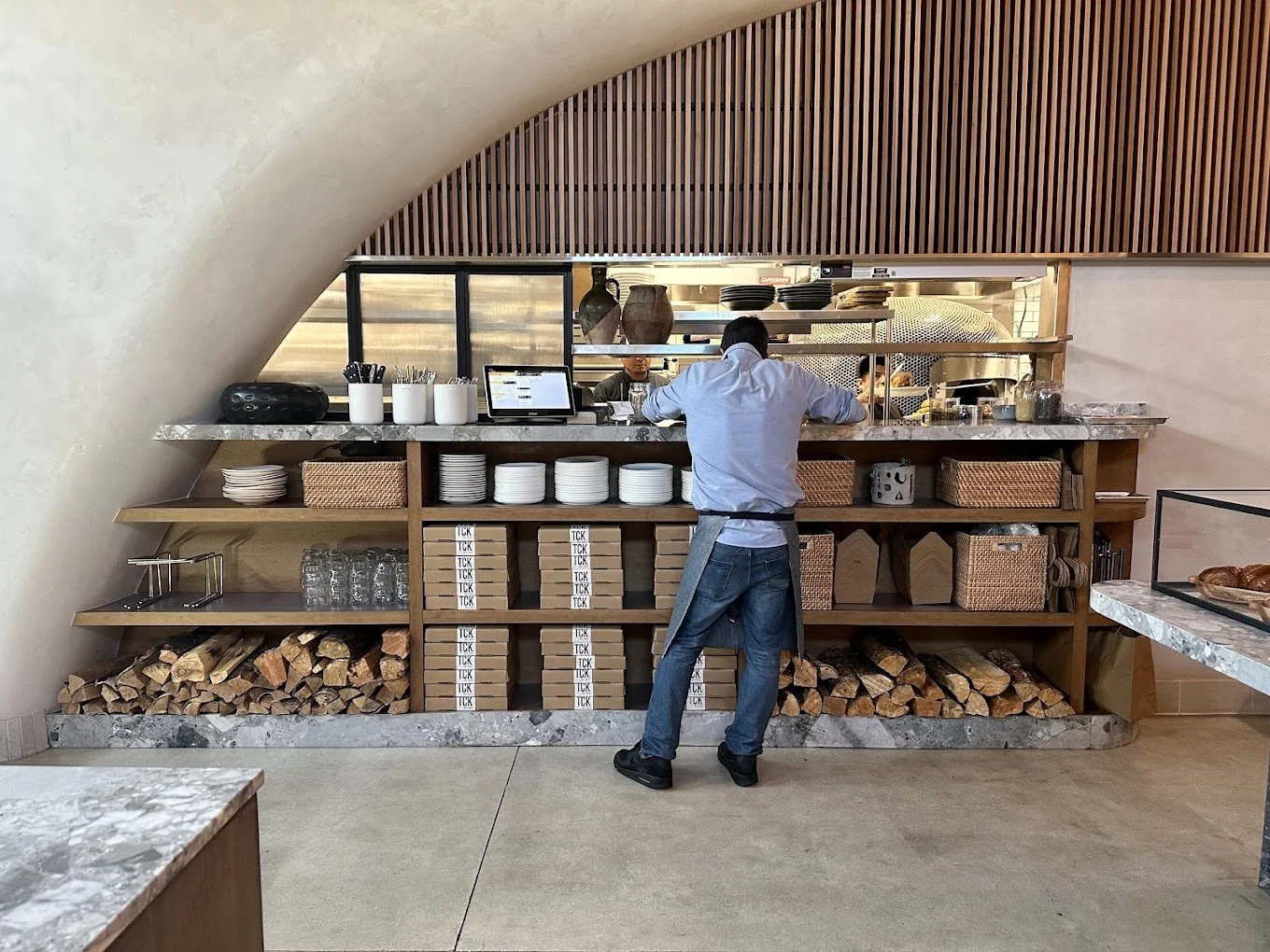 Courtyard Kitchen Restaurant — immersive dining interior, Santa Monica