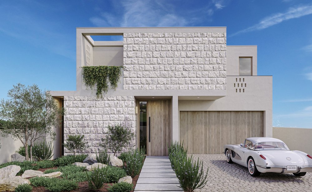Courtyard House — ground-up single family home in Beverlywood, Los Angeles by Matter Architecture, currently in construction.