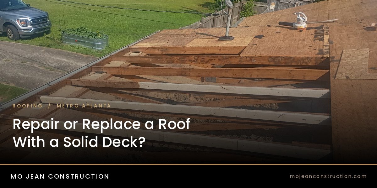 Roof Repair or Replacement With a Solid Deck: How to Make the Call