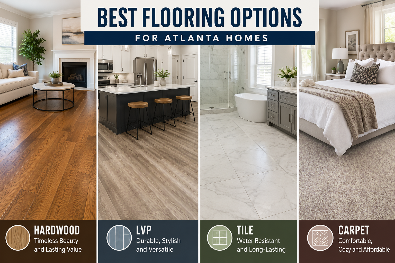 Best Flooring Options for Atlanta Homes: Hardwood, LVP, Tile & More
