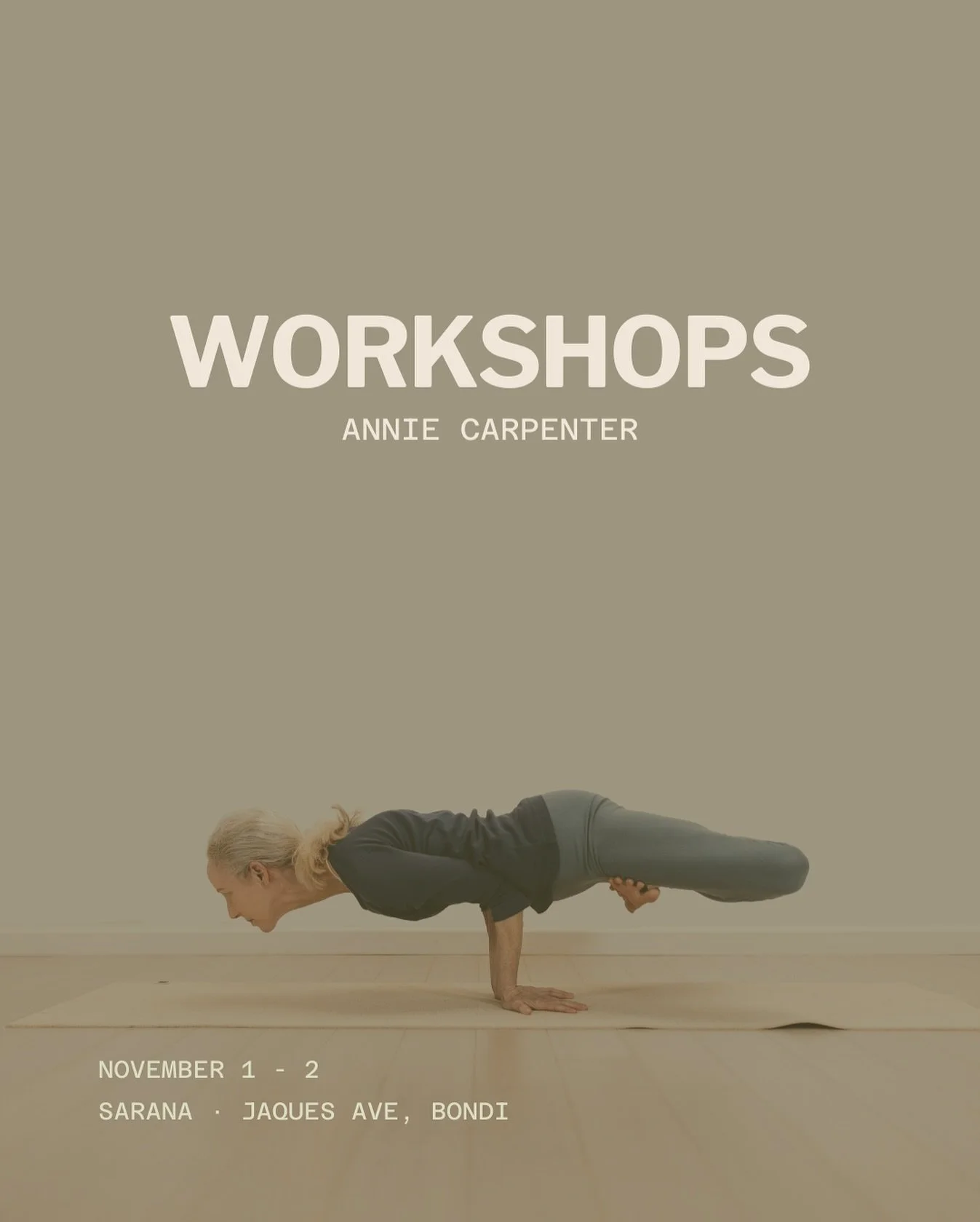 Join @anniecarpentersmartflow next weekend at SARANA Bondi for two special workshops 🧘&zwj;♀️

Your Treasure Chest - Healthy Backbending
Saturday, November 1: 12:00pm - 2:00pm $89 members | $99 non-members

Functional Moves - Hinge and Squat
Sunday,