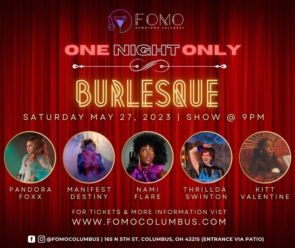 Saturday, May 27 ‼️ Don&rsquo;t miss out on the first of our &ldquo;One Night Only&rdquo; Show Series: BURLESQUE 

Featuring: 
@pandorafoxx 
@msmanifestdestiny 
@thrilldaswinton 
@tewinamanuel
And Miami-Based @nami.flare 

Ticket Link In Bio 🎟
.
.
.