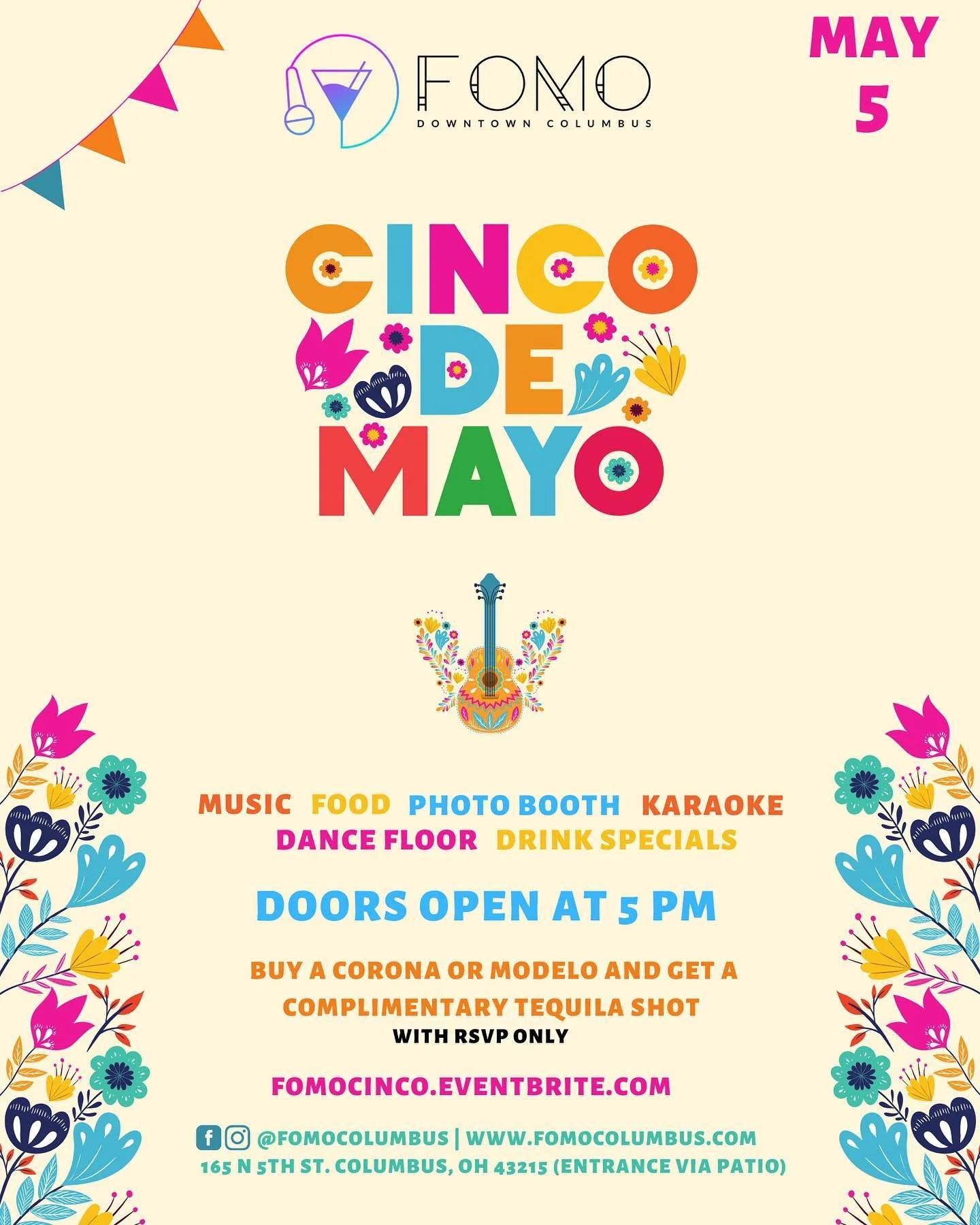 Did I hear free tequila?! RSVP and join us next Friday for a complimentary tequila shot with a purchase of a Corona or Modelo 🍻
.
.
.
.
#cincodemayo #cinco #fomo #columbus #ohio #shortnorth #downtown #columbuscrew #bar #drink #beer #corona #tequila 