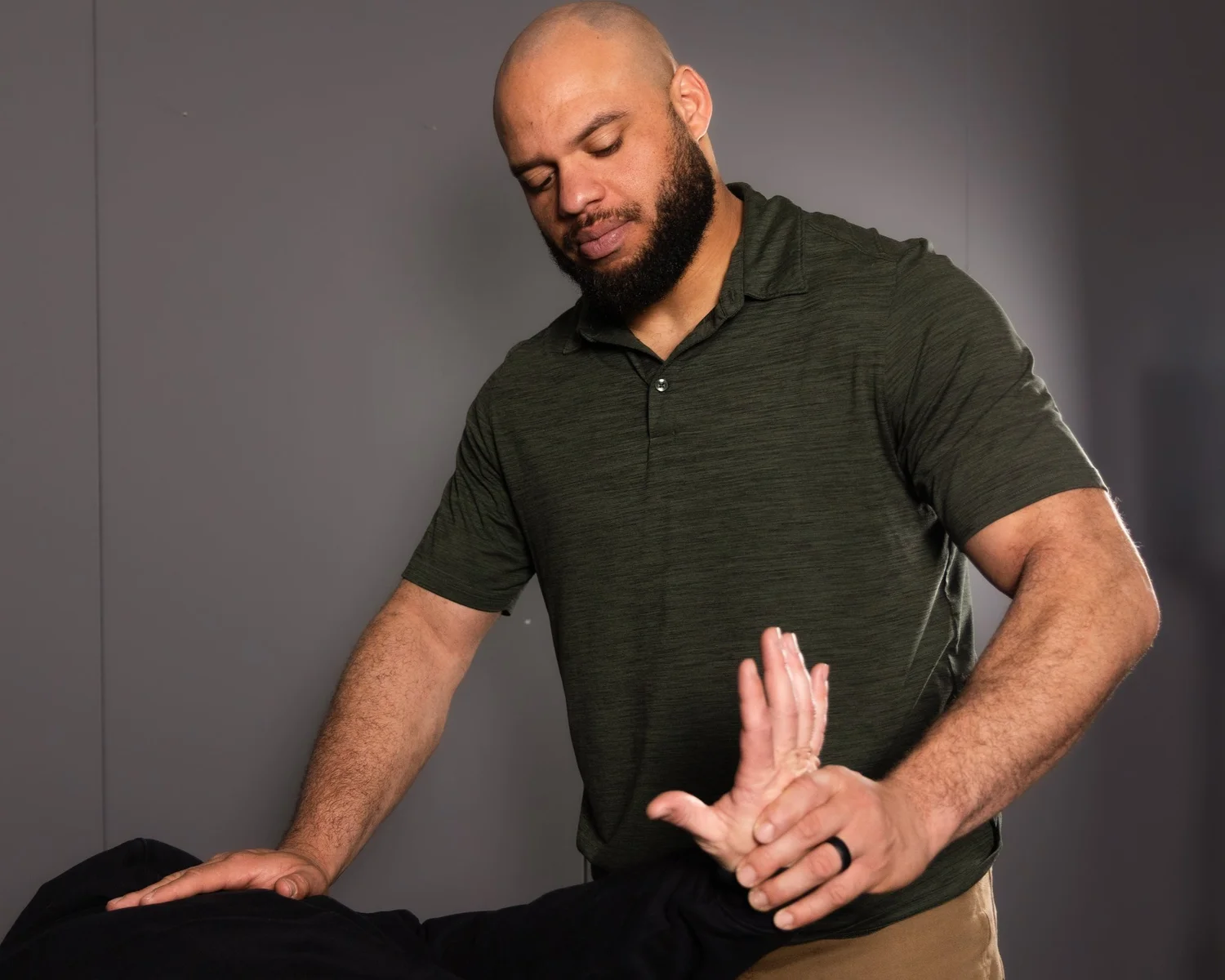 An assisted shoulder stretch