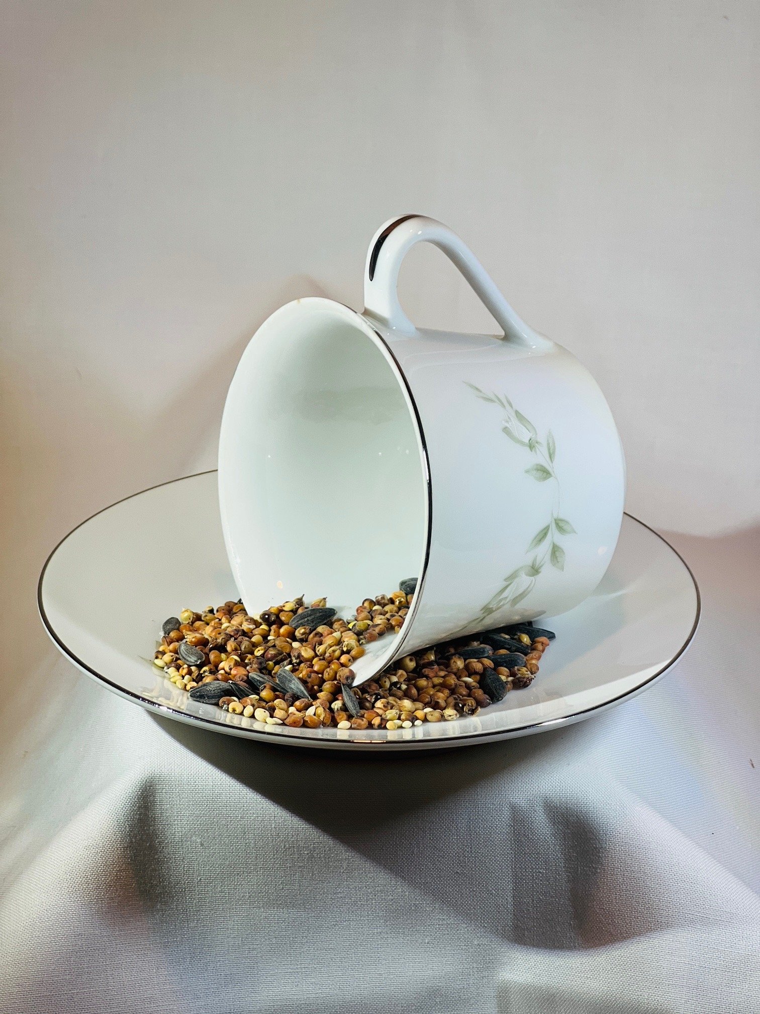 China Tea Cup Bird Feeder