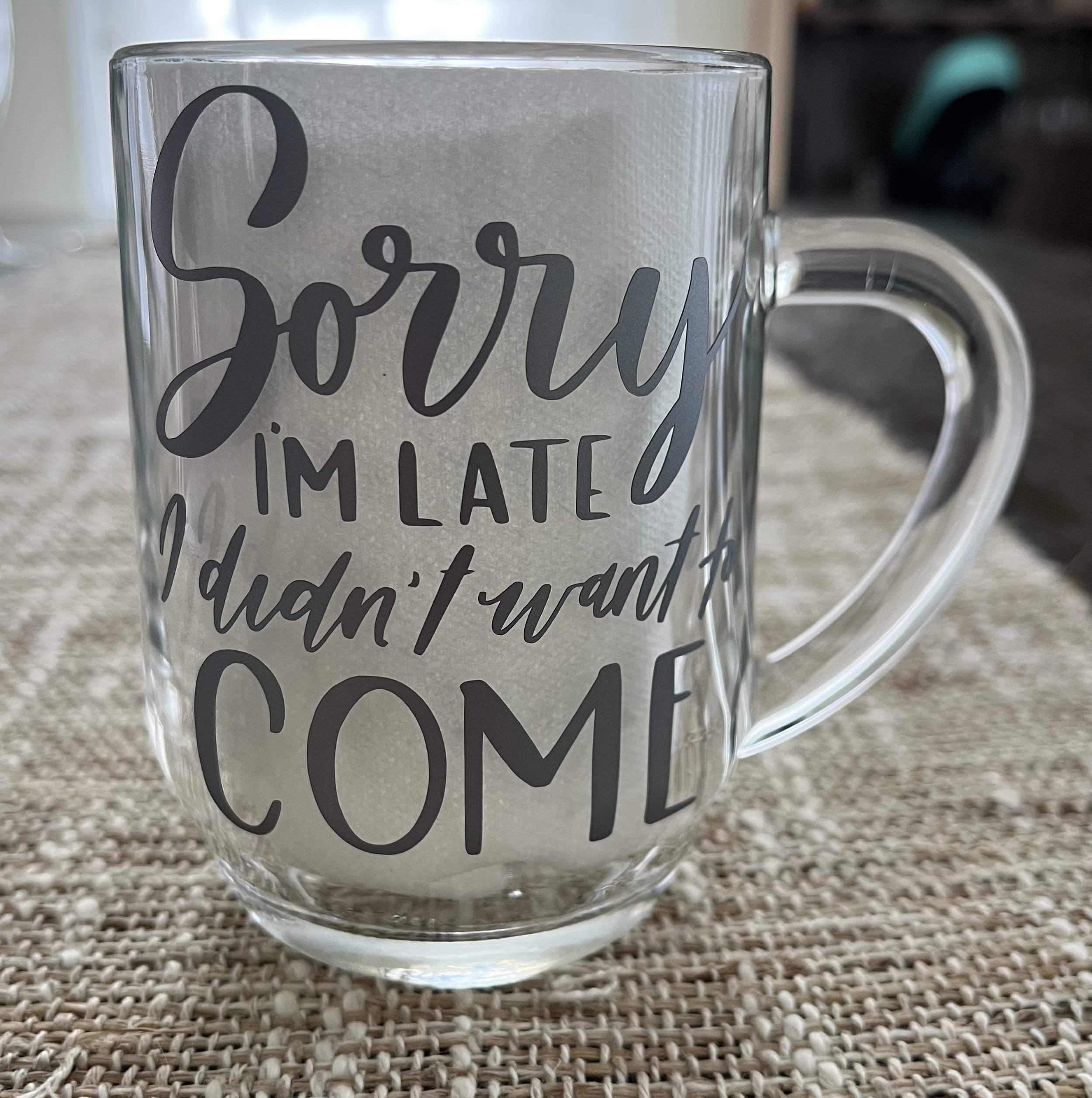 Sorry I'm Late Mug