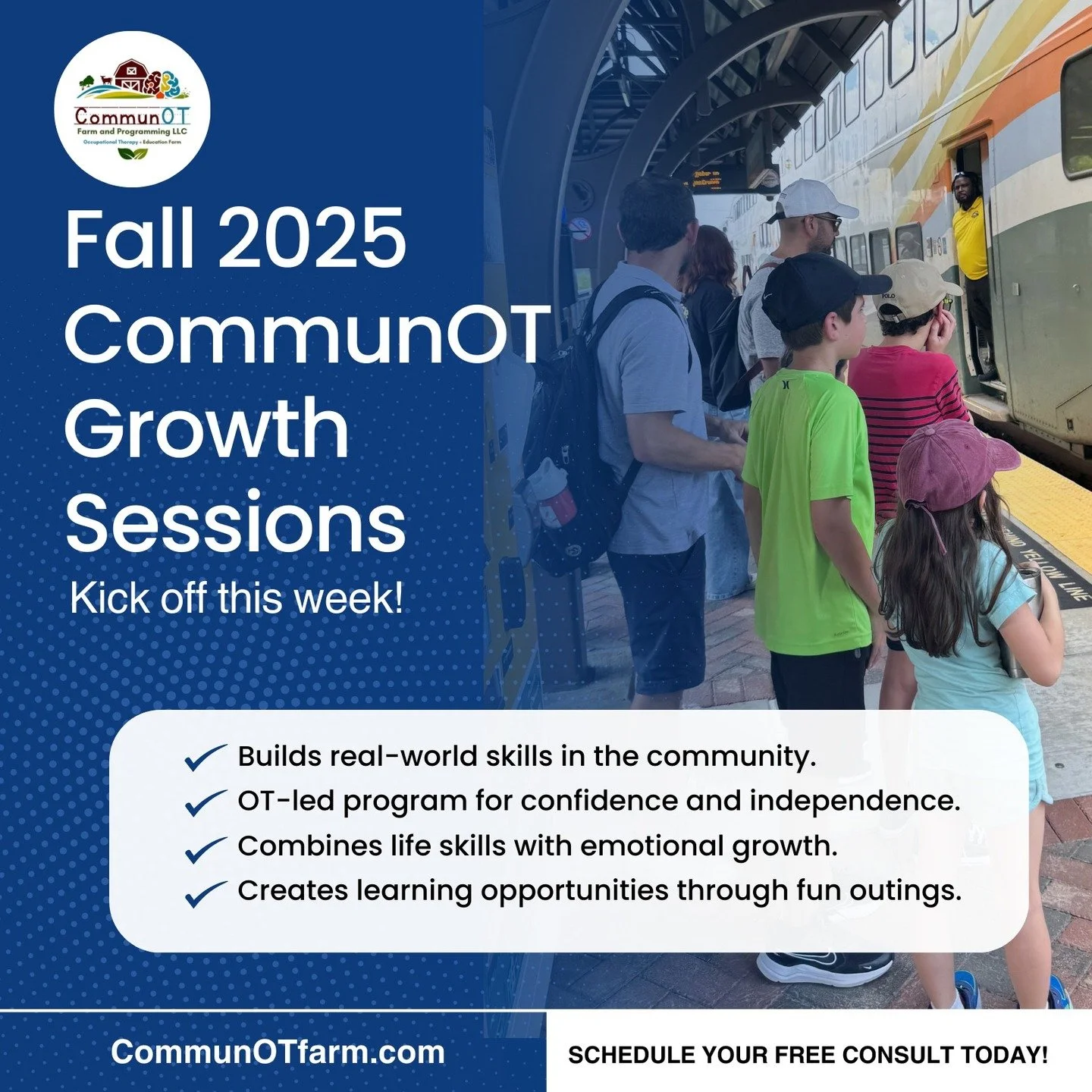 Ready to watch your child grow in confidence and independence? Our CommunOT Growth Program helps kids master crucial life skills through engaging community outings. Imagine your child confidently ordering a meal at a restaurant&mdash;from a kiosk or 